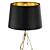 Sleek Copper Tripod Table Lamp 3D model small image 3