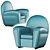 Vanity Fair Luxury Armchair 3D model small image 3