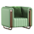 RIVERS Modern Armchair 3D model small image 6