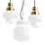 Elegant Glass Pendant Lights 3D model small image 1