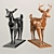 Polygonal Deer Sculpture - Low Poly Set 3D model small image 5