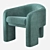 Sculptural Weiman Chair by Vladimir Kagan 3D model small image 1