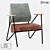 LoftDesigne Armchair: Modern Metal, Eco-Leather, Fabric 3D model small image 1