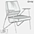 LoftDesigne Armchair: Modern Metal, Eco-Leather, Fabric 3D model small image 2