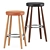 Elegant Oak Bar Stools by Carl Hansen 3D model small image 1