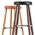 Elegant Oak Bar Stools by Carl Hansen 3D model small image 4