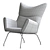 Ch445 Wing Lounge Chair: Modern, Stylish & Comfortable 3D model small image 5