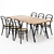 Modern Contemporary Dining Set 3D model small image 1