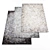 Modern Rugs Set: 5 Pieces, High-Quality Textures 3D model small image 1