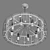 Stylish 8-Light Novara Pendant 3D model small image 3