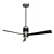 Black Gear LED Ceiling Fan 3D model small image 1