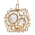 Gilded Elegance: McKenzie 4-Light Pendant 3D model small image 1