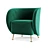 Elegant Italian Chair: Giulio Marelli 3D model small image 1