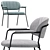 Stylish Jolien Armrest Lounge Chair 3D model small image 4