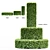 Dwarf Yaupon Holly Trio - Petite Evergreen Plants 3D model small image 1