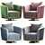 Elegant Julie Armchair by Fendi 3D model small image 2