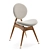 Modern Circle Dining Chair 3D model small image 1