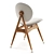 Modern Circle Dining Chair 3D model small image 2