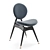 Modern Circle Dining Chair 3D model small image 3