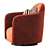 Elegant Longhi Vivienne Armchair 3D model small image 3