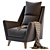 Elegant York Armchair 3D model small image 1