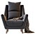 Elegant York Armchair 3D model small image 3