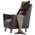 Elegant York Armchair 3D model small image 4