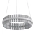 Elegant Ring Horizontal Chrome Chandelier 3D model small image 2