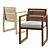 Sophisticated RH Navaro Dining Armchair 3D model small image 1