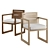 Sophisticated RH Navaro Dining Armchair 3D model small image 2