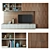 BAMAX Slash TV Wall: Stylish Modular Furniture 3D model small image 1