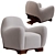 Luxurious Achilles Salvagni TATO Armchair: Premium Comfort for Your Space 3D model small image 1