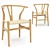 Wegner Style Wishbone Chair 3D model small image 3