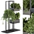 Elegant Black Box Stand Plant 3D model small image 1