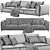 Luxury Comfort: Chateau dAx Dudy 3-Seat Fabric Sofa 3D model small image 5