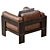 Elegant Bastiano Petite Settee 3D model small image 2