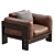 Elegant Bastiano Petite Settee 3D model small image 4