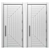 Modern Wood and Steel Door 3D model small image 4