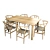 Sleek Modern Table with CH24 Chairs 3D model small image 2