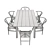 Sleek Modern Table with CH24 Chairs 3D model small image 5