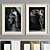 Modern Art Frame A67: Wood & Metal Mix, 50x70cm 3D model small image 4