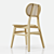 Cosmo Tanado: Elegant Beige Rattan Chair 3D model small image 2