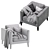 Prostoria Elegance Armchair: Sophisticated Comfort 3D model small image 5