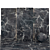 Streak Gray Marble: Textured Slabs & Tiles 3D model small image 1