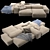 Elegant Modular Sofa: Extrasoft by Living Divani 3D model small image 3