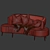 Modern Curve Sofa: Quatro Design 3D model small image 3