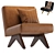 Bentley Outdoor Leather Armchair 3D model small image 1