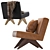 Bentley Outdoor Leather Armchair 3D model small image 4