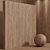 Walnut Wood Box Set 113 3D model small image 2