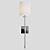 Dixie Brass Fabric Glass Sconce 3D model small image 2